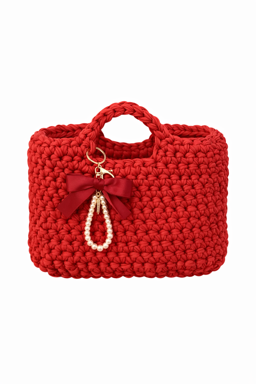 CozyLoops Mini Tote – Ruby Red